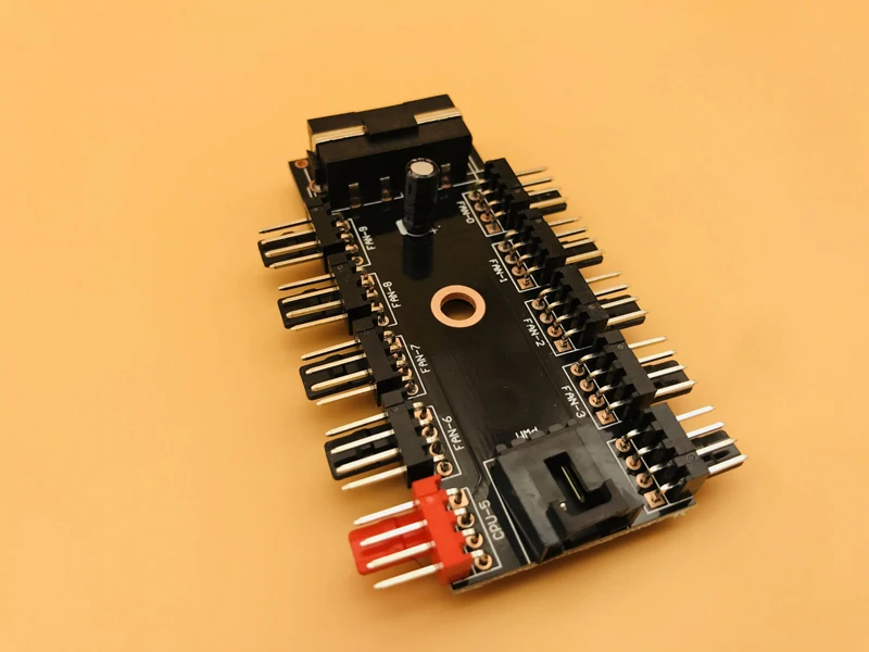 Новый черный ПК 1 до 10 4Pin Molex охладитель охлаждения разветвитель вентилятора