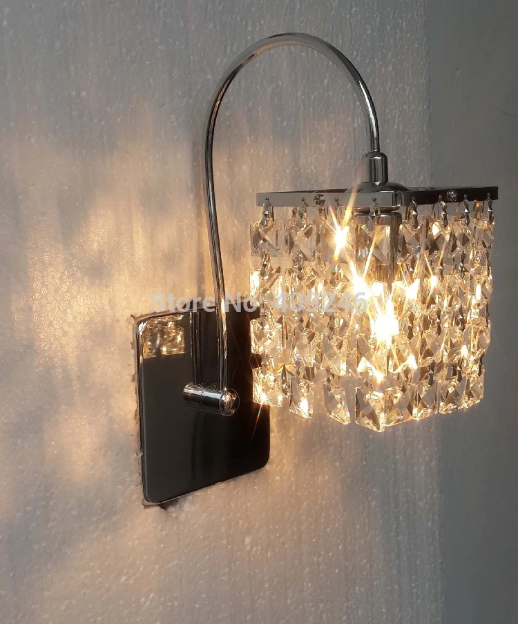 

LED K9 Crystal Wall Lamp Bedside Light Corridor Bedroom Boutique Hall Aisle
