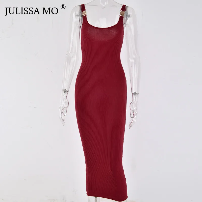 Женское трикотажное платье JULISSA MO на тонких бретельках с открытой спиной