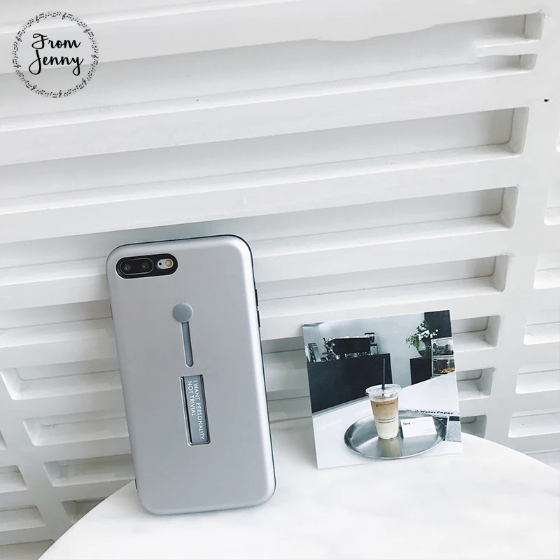 Однотонный чехол с кольцом-держателем для iphone 7 s 6 plus 6s золотистый серебристый |