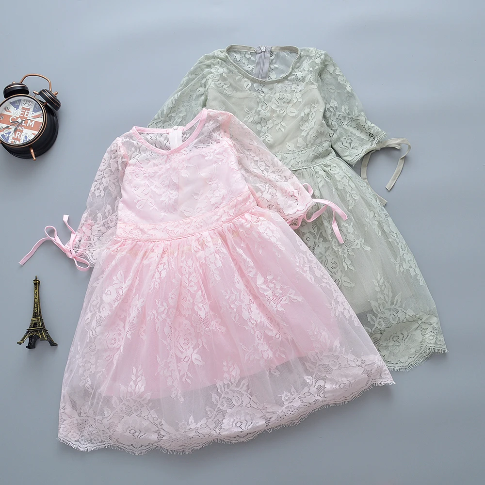 Princess 2019 Summer girls dress with sheer lace top tutu Korean style celebrity children kids clothes For Age 2-7T | Детская одежда и