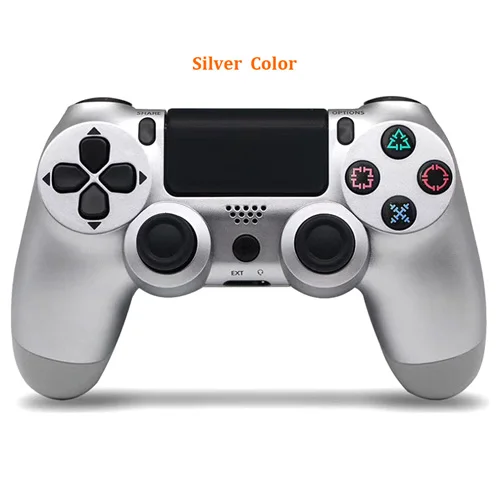 Silver Беспроводной Bluetooth игровой контроллер для PS4 двойной шок вибрации джойстик геймпады для PS3 консоли для playstation 4 Замена - Цвет: Silver