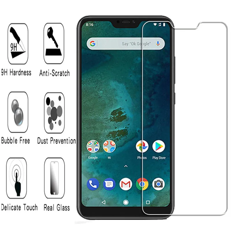 Защитное стекло для xiaomi a2 lite mi glass xiaomei ksiomi a 2 2a light a2lite закаленное защитное пленка |