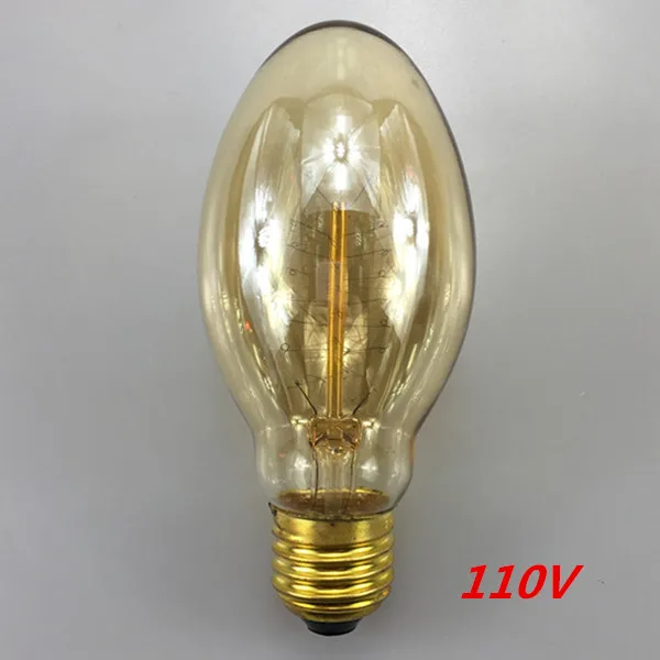 110V Ретро BT58 светильник Эдисона E27 40 Вт 110 В/220 В деревенская лампа Эдисона с нитью для кофе-бара/магазина одежды/спальни - Цвет: 110V