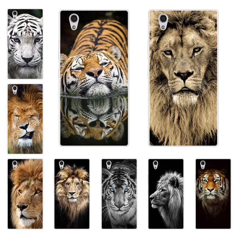lenovo P70 P70T Case Silicon Tigers lions Painting Soft TPU Back Cover for P70-A P70-T Protect Phone cases shell |