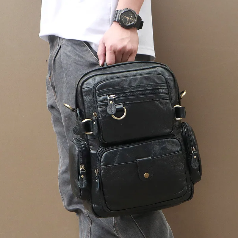Лидер продаж Ковбой Винтаж кожаный рюкзак дорожная Bookbag школьный 7042C/A