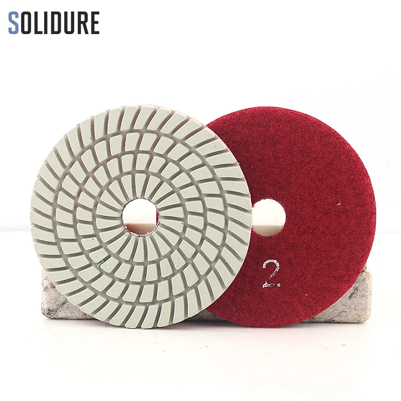 3 шт./компл. 100 мм 4 дюйма влажные алмазные ступенчатые полировальные колодки для