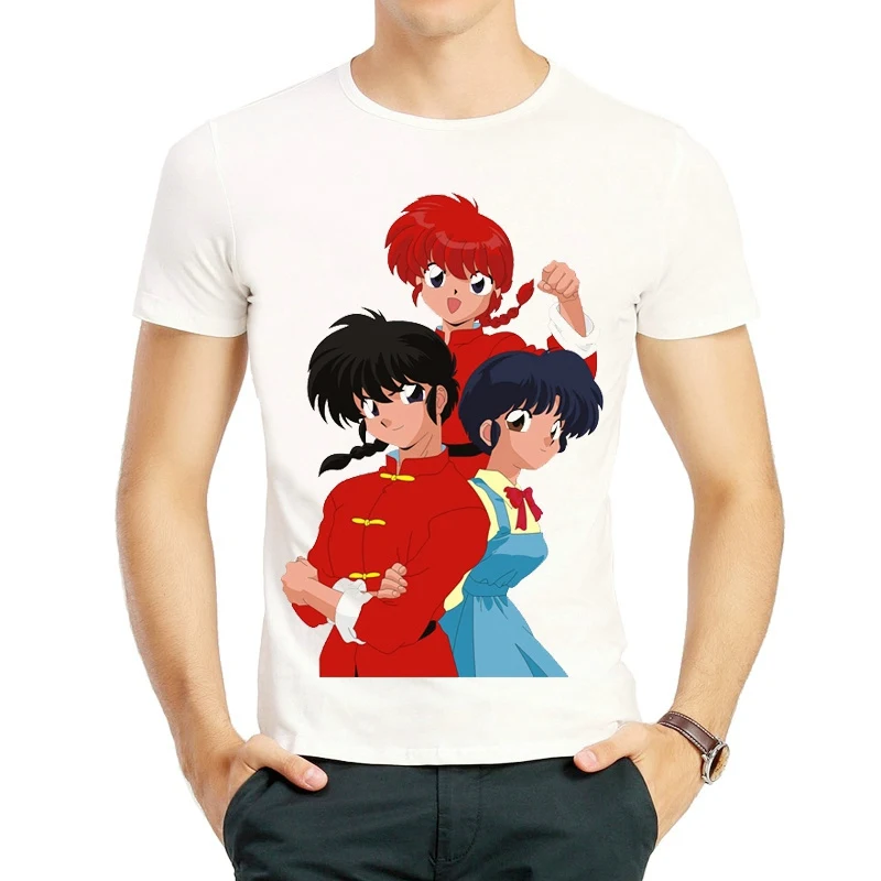 Футболка Ranma 1/2, Модная белая футболка с короткими рукавами и рисунком аниме «Ранма», Футболки унисекс, Saotome Genma, футболка