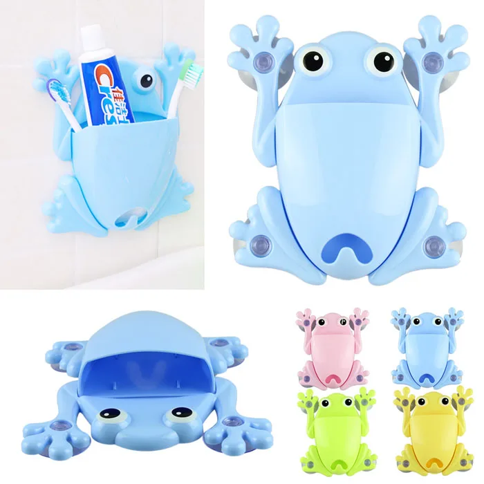 Удивительный милый мультяшный органайзер для ванной комнаты в виде лягушки|bathroom