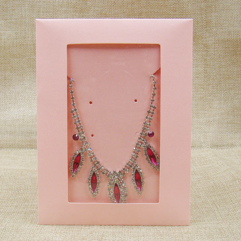 20 шт Новый ювелирный конверт коробка черный/розовый/крафт/белый/желтый/ожерелье