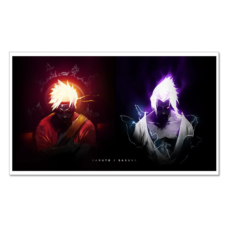 COSY MOMENT аниме постер Naruto Uzumaki Наруто и Учиха сасуке холст картина для декора