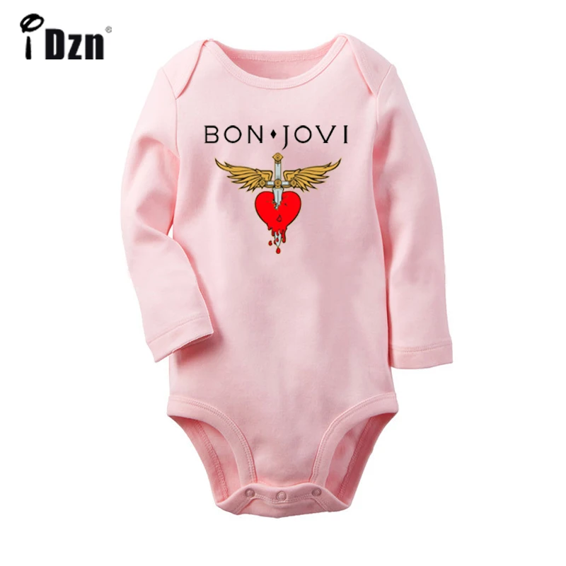ieBaby999PC Bon Jovi рок-группа крыло сердце меч дизайн новорожденных мальчиков и девочек униформа-комбинезон с принтом для младенцев Боди одежда из хлопка - Цвет: ieBaby999PC