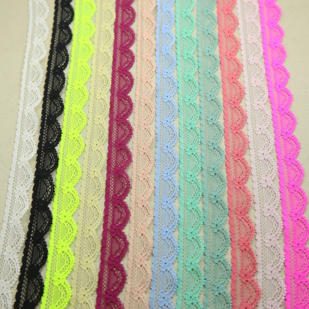 10 ярдов/18 мм Ширина эластичная кружевная тесьма стрейч для отделки