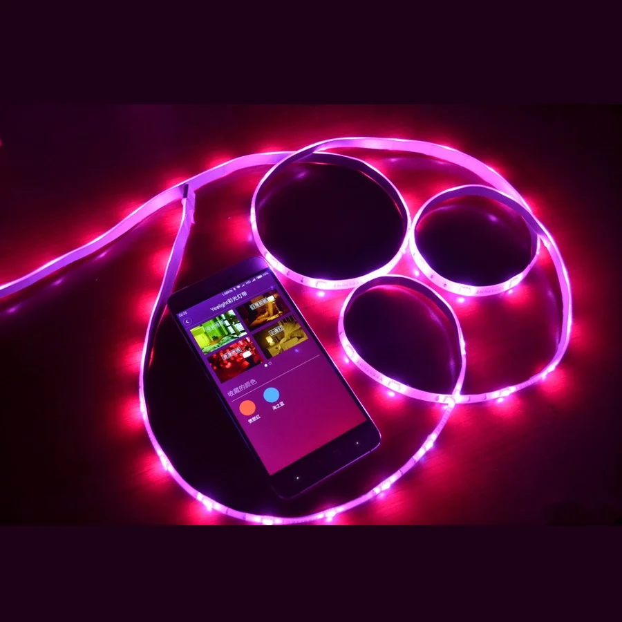 Оригинальный Смарт браслет Xiaomi Yeelight RGB 2M с умным светом 16 миллионов 60 светодиодов