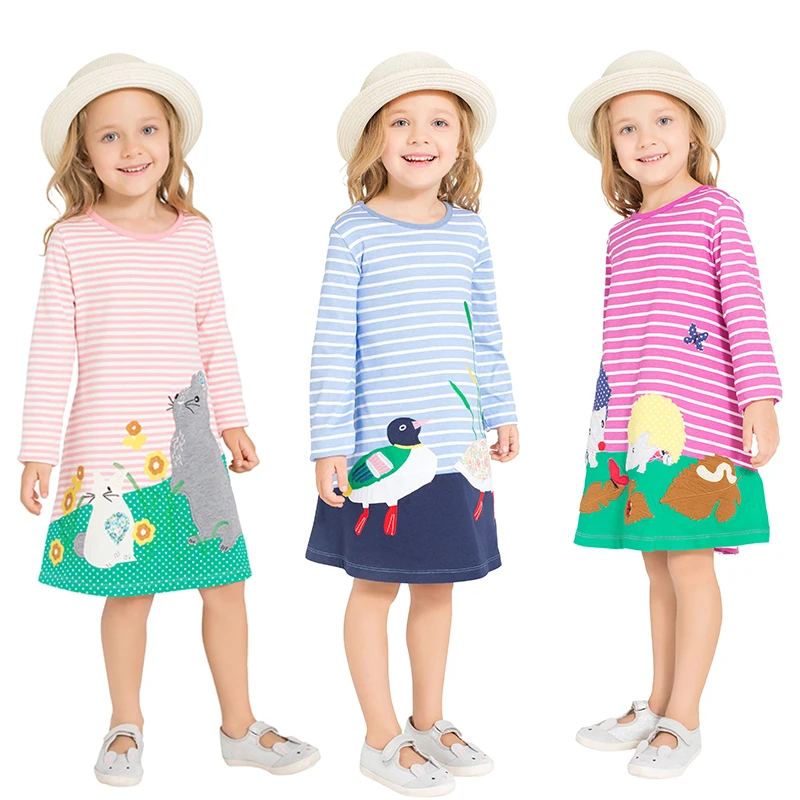 2018 Брендовые платья для девочек детское платье принцессы с длинными рукавами и