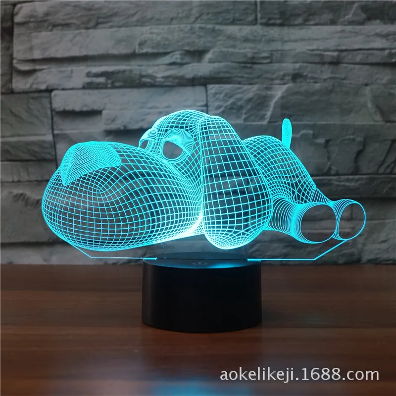 Новая собака 3D красочная сенсорная зарядка USB пульт дистанционного управления