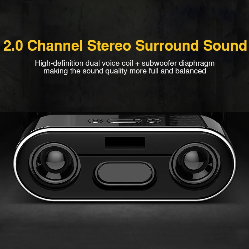 Колонки Мини HiFi беспроводной Bluetooth динамик бас стерео звук портативный с