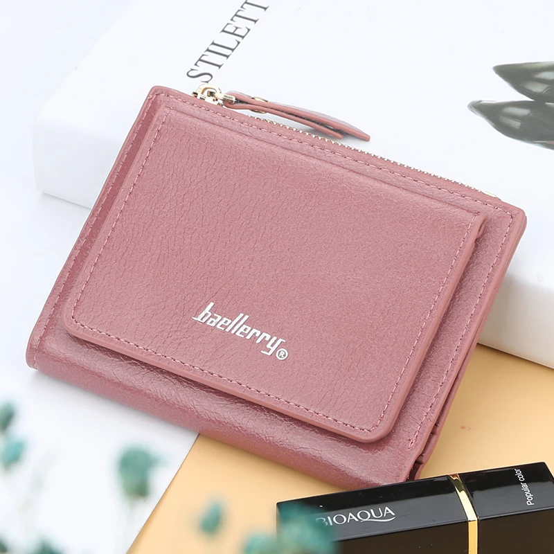 Женские кошельки из искусственной кожи Женский кошелек на молнии и застежке