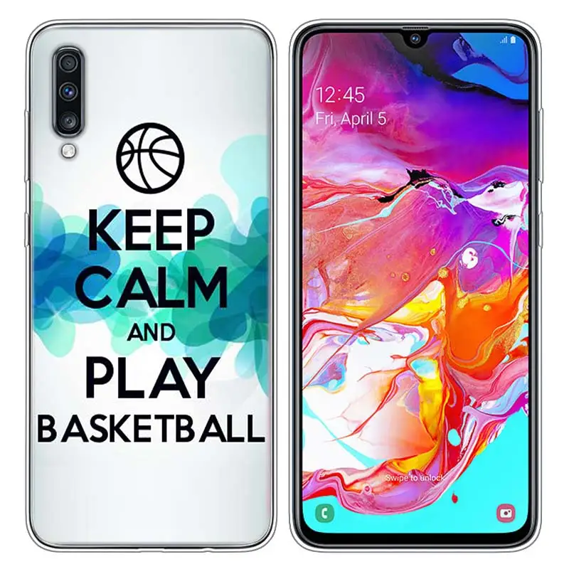 Прозрачный мягкий силиконовый чехол для телефона I Love Basketball для samsung Galaxy A10 A30 A40 A50 A70 - Цвет: Style 01