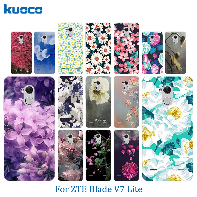 Чехол Funda 5 0 дюймов для ZTE Blade V7 Lite прозрачный мягкий силиконовый чехол с рисунком