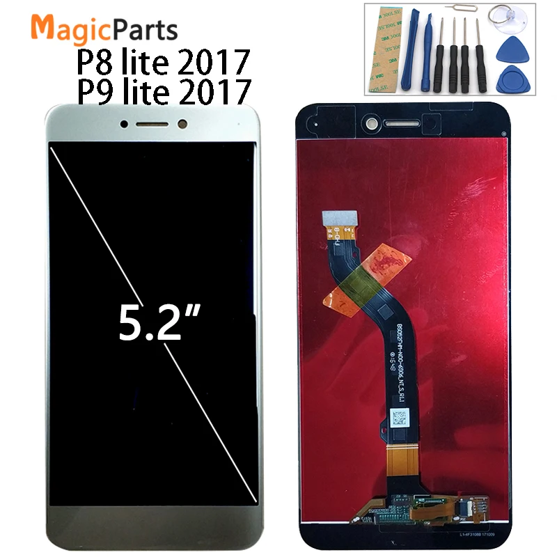 ЖК-дисплей для Huawei P9 Lite 2017 с сенсорным экраном и дигитайзером рамкой P8 lite PRA LA1 LX1 LX2