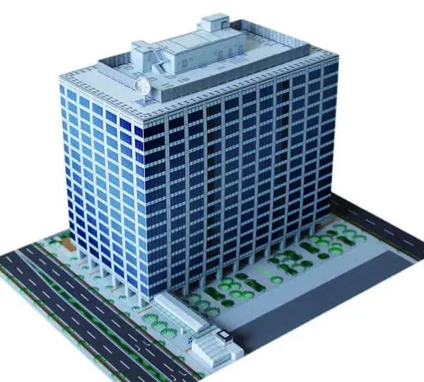 Инвестиционная компания строительство офисное строительство 3D бумажная модель «сделай сам» головоломка родитель-ребенок ручная модель оригами