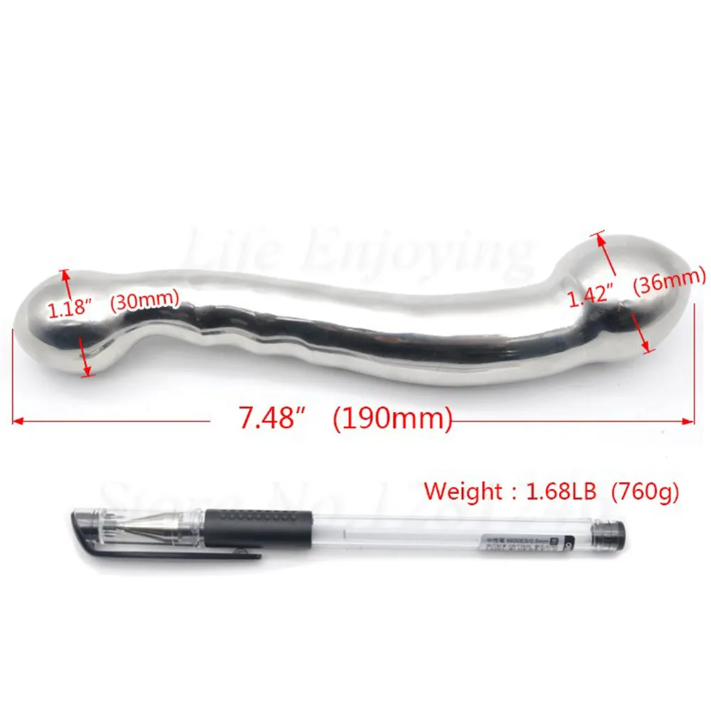 316L Stainless Steel G Spot Wand Massage Stick Heavy Anus Bead P-Spot Stimulator Plug Dildo Chastity Anal Sex Toy For Women Men | Красота и