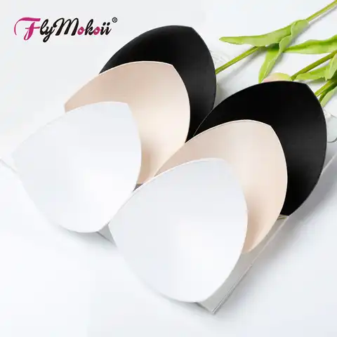 Women Intimate Accessories 10 Pair/lot 3 Color Triangle Sponge Bra Pad Removable Chest Insert Breast Bra Cups Push Up Enhancers