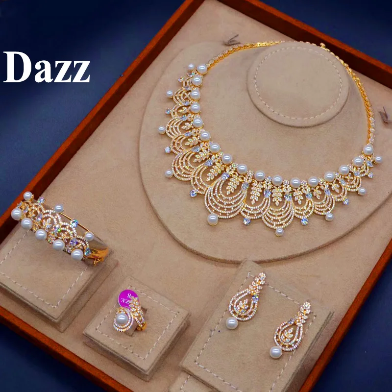 Женский комплект украшений Dazz роскошное ожерелье в нигерийском стиле с большим
