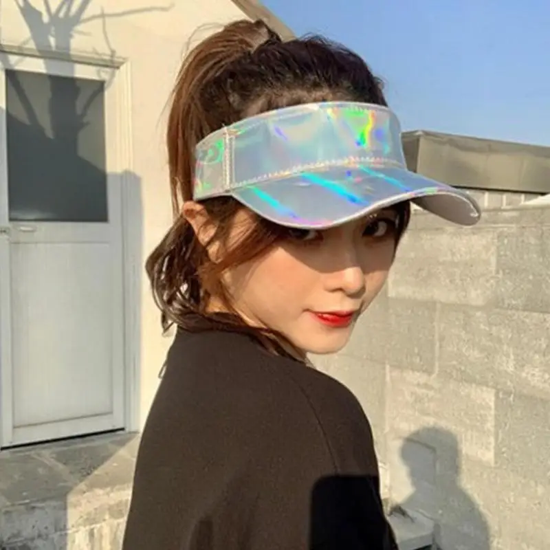 Модная Летняя женская и мужская Солнцезащитная шляпа яркие цвета прозрачный топ