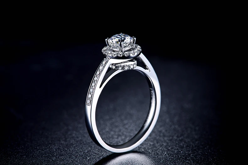 Женское кольцо ZOCAI Whirling Dance Real 0 70 CT Certified F G/SI Diamond 18 К белое золото (Au750) W03831|engagement rings