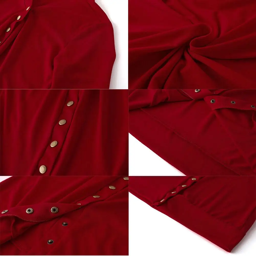 Yiwa Женская однотонная куртка с v-образным вырезом и длинным рукавом на пуговицах