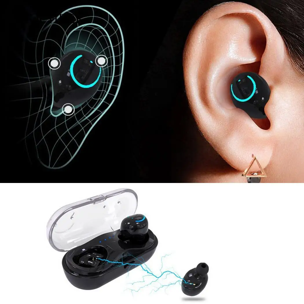 Двойная Беспроводная Bluetooth гарнитура 4 2 Q18 Скрытая мини Bluetooth|Наушники и
