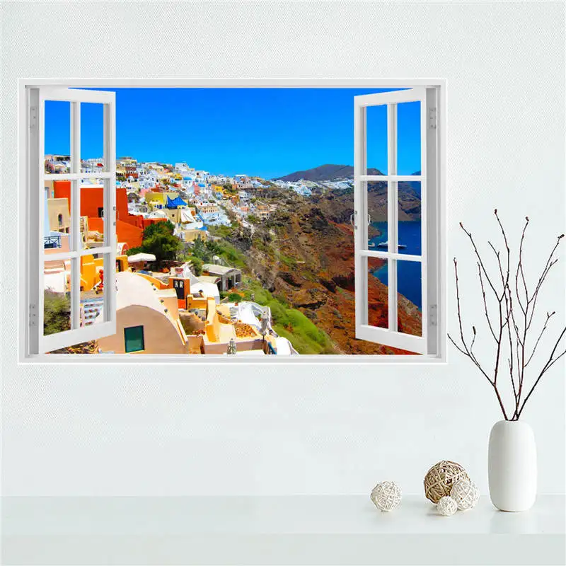 Изготовленный На Заказ Санторини Море в Греции мнением Стиль Плакаты настенный