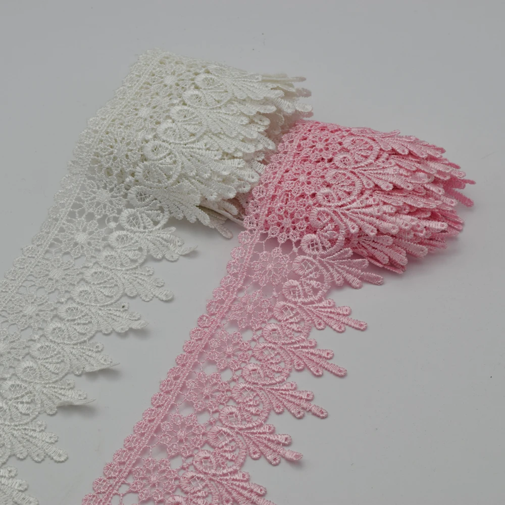 Белые сердца вышитые викторианские Венецианские кружева отделка ремесла и шитье