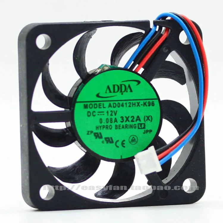 Новый ADDA AD0412HX-K96 4006 4 см 12V 0.08A ультра-тонкий тишина Вентилятор охлаждения