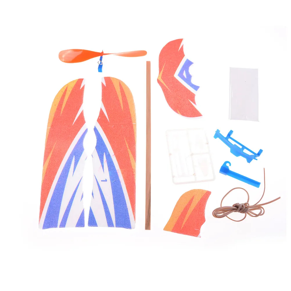 

1PCS New DIY Foam Plane Model Kit Educational Toy DIY Handmade Elastic Rubber Band Powered Aircraft