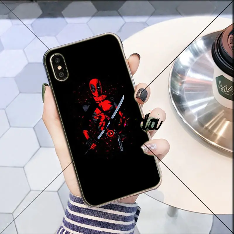 Yinuoda Марвел Дэдпул прозрачный мягкий чехол для телефона Apple iPhone 8 7 6 6S Plus X XS MAX 5 5S SE XR