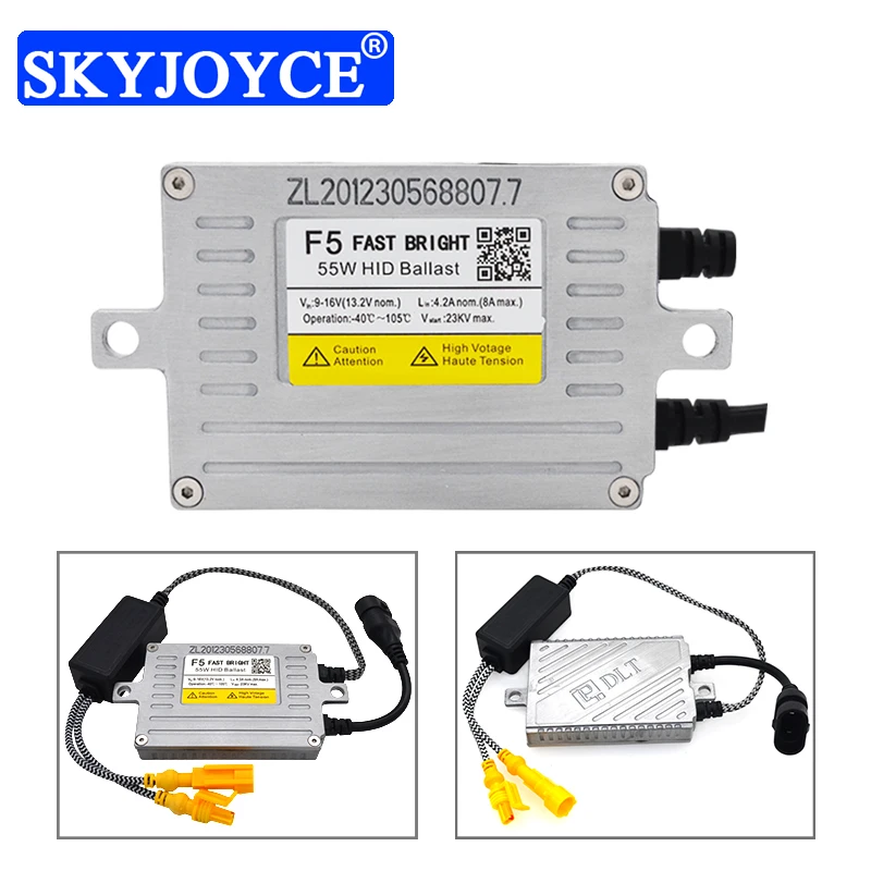 SKYJOYCE 55 Вт Быстрый Яркий комплект ксенона AC 55 Вт ДЛТ F5 Быстрый старт HID Балласт реактор 35 Вт HeartRay H1 D2H 4500K 5500K H7 H11 HID лампы