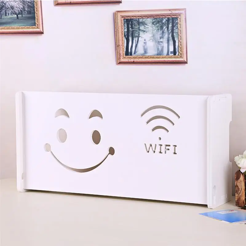 OUNONA Router Modem контейнер для хранения Настенный стеллаж с толстым смайликом бровей и