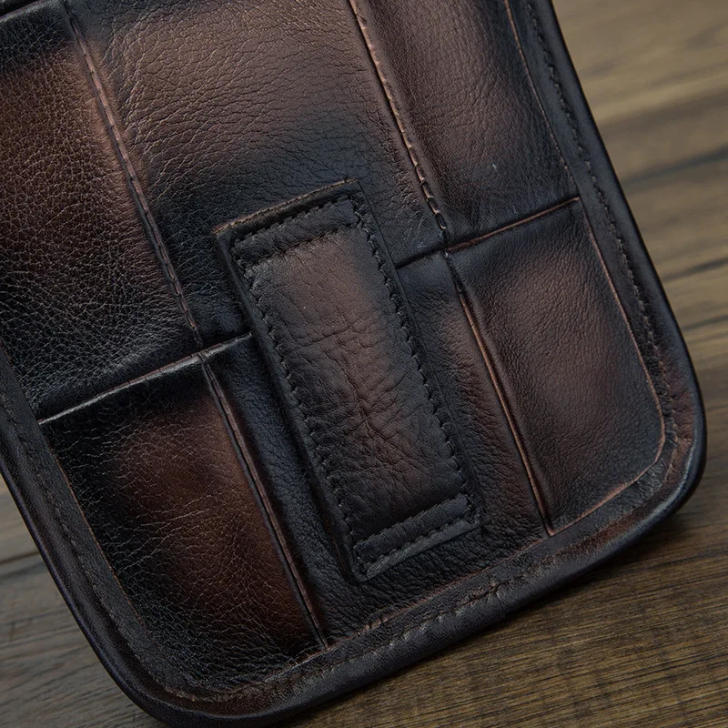Натуральная кожа сумка на бедро мужской из натуральной кожи поясная
