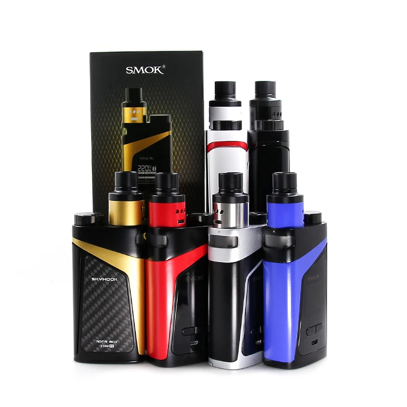 100% оригинал Smok Skyhook rdta BOX комплект 220 Вт SKYHOOK коробка мод с 9 мл SMOK Tank VS чужой |