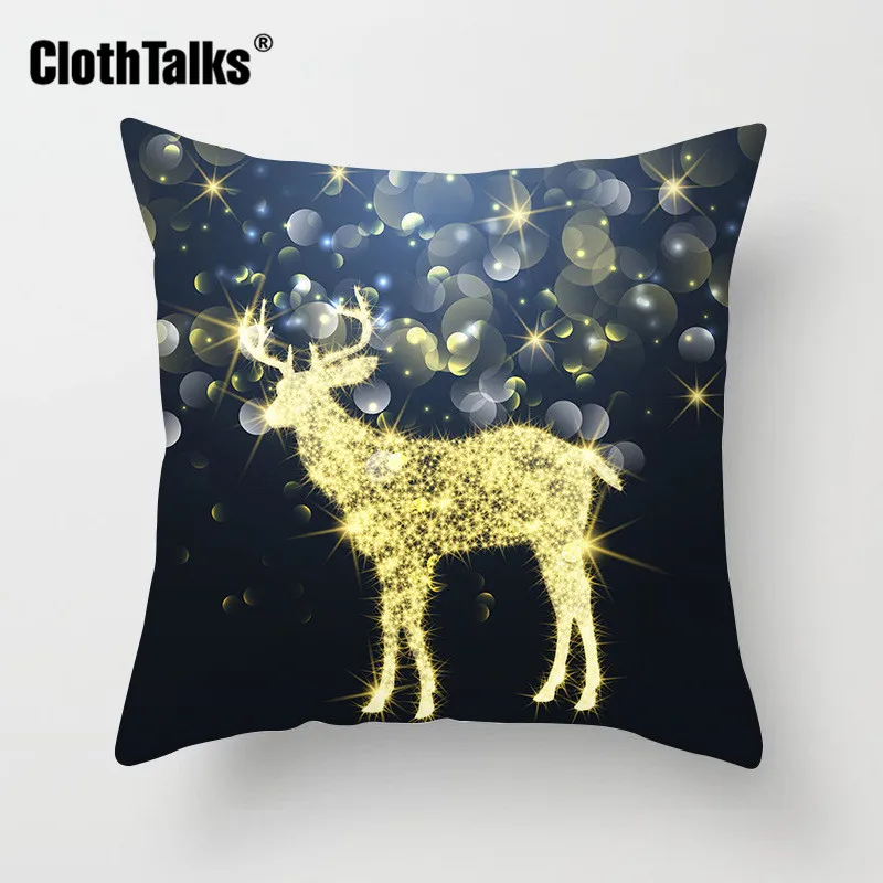 Clothtalks Coussin Noel 45x45 см подушки Рождество Санта Рождественский лось декоративные для