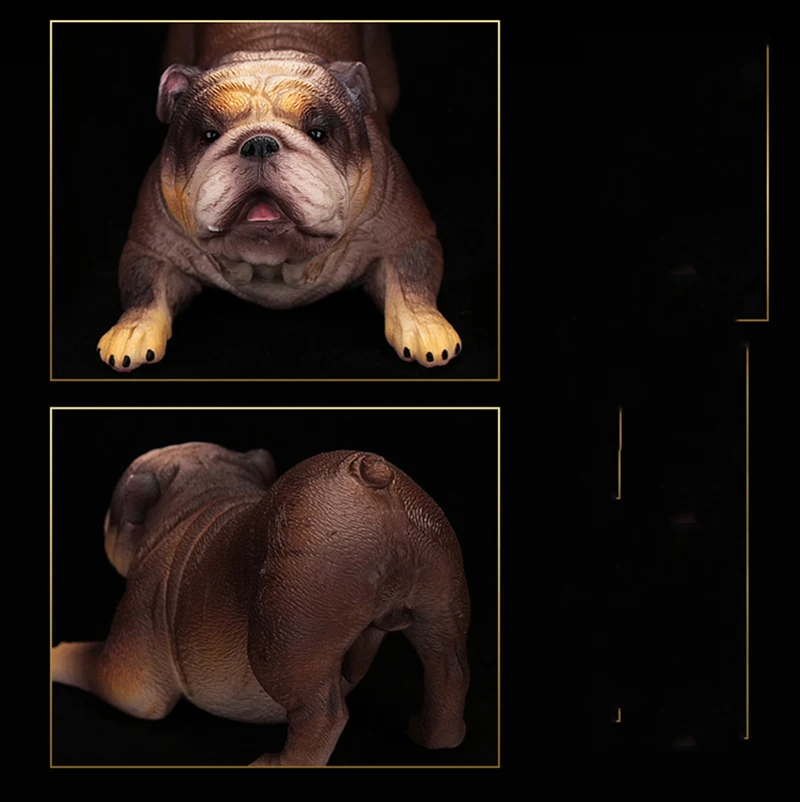 11 см модели французского бульдога коричневого цвета наклонная поза имитация