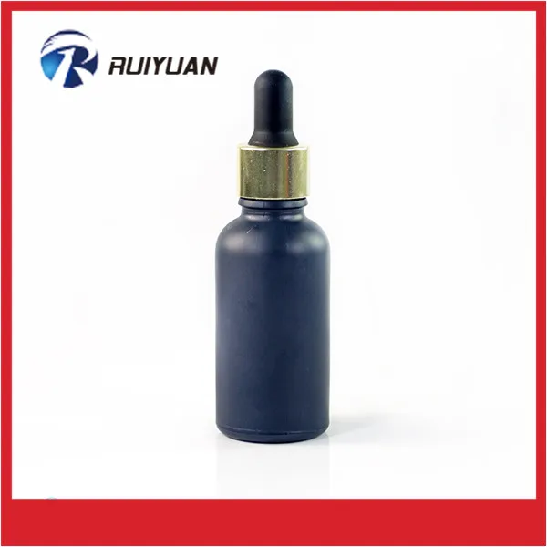 30 мл стеклянная бутылка с капельницей черная алюминиевая матовая капельница