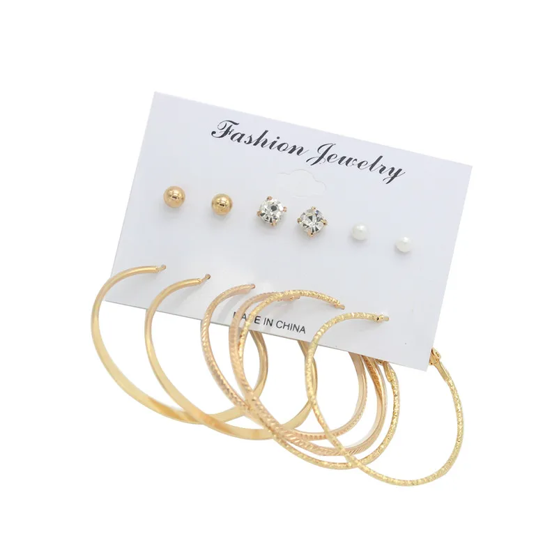 Женские акриловые серьги пусеты ADOLPH 2017|stud earrings set|earrings setball stud |