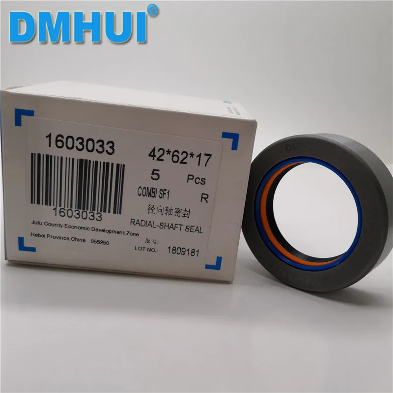 Бренд DMHUI COMBI SF1 Тип 42x62x17 NBR + PU OEM 12001890B используется для оси привода трактора ISO 9001: