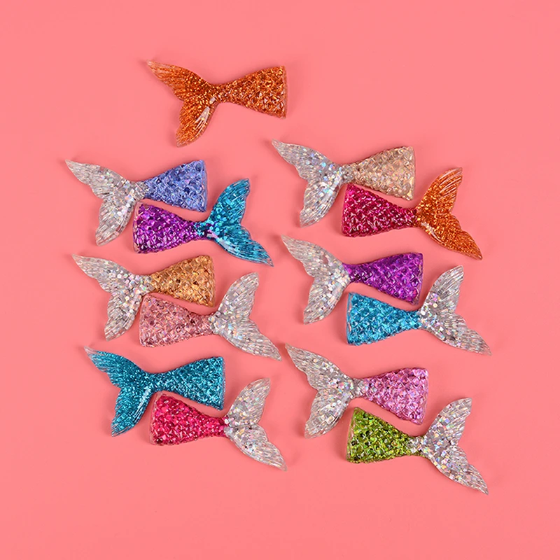 Новые 8 шт. сверкающие кристально чистый в форме рыбьего хвоста русалки для