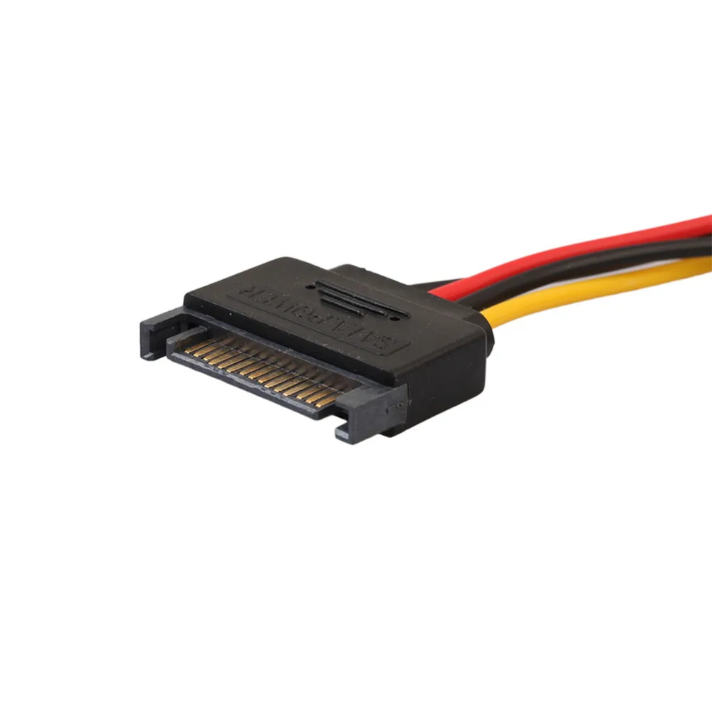 

NEW 1pcs SATA 15pin Male To IDE 4pin Interface Hard Disk Drive Power Cord Connector Power Supply Cable 15cm