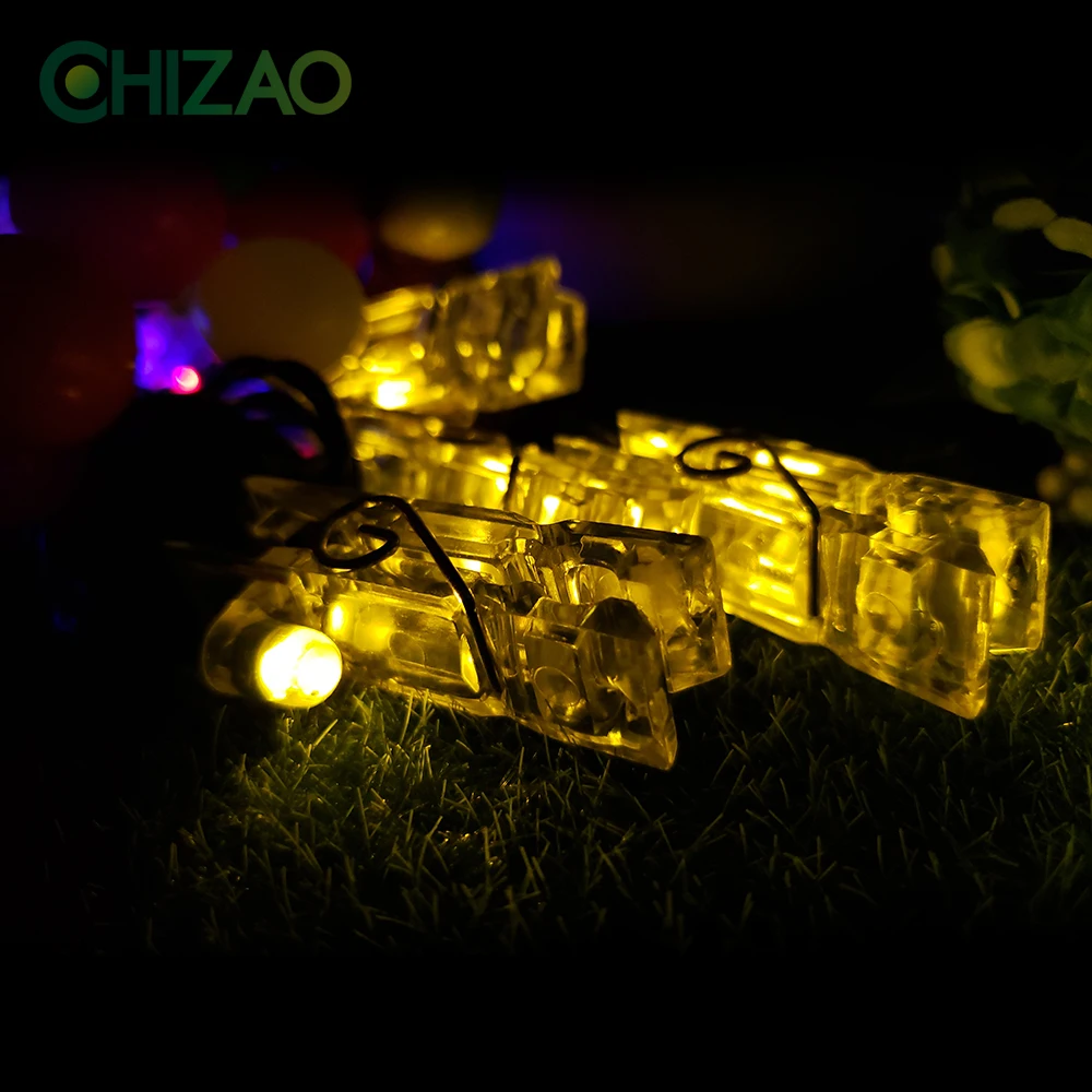 CHIZAO держатель с зажимом для фотографий солнечные светодиодные цветные гирлянды